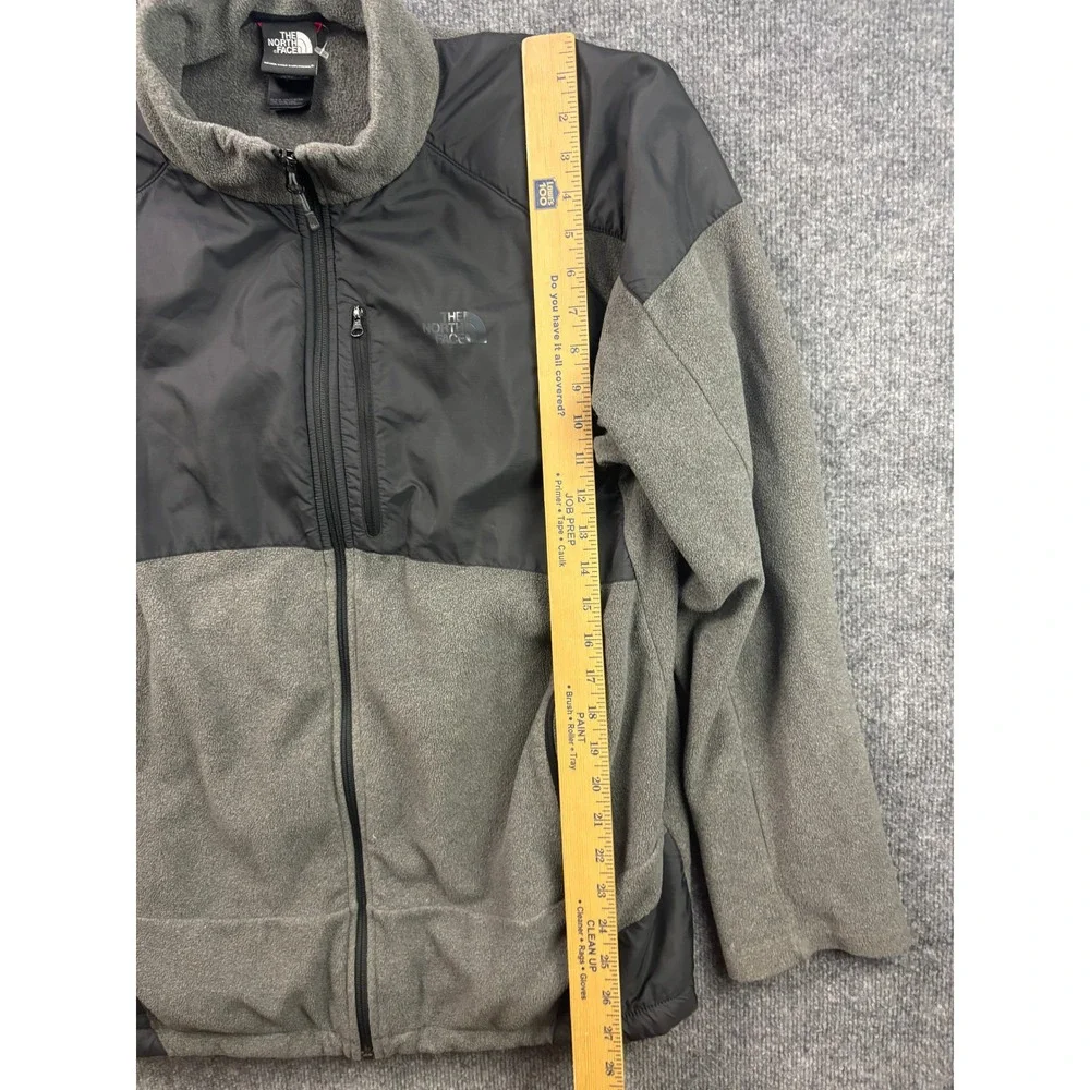 The North Face Denali Fleece‎ Jacket Mens XL Gray Black Full Zip Outdoor Coat